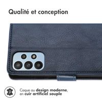imoshion Étui de télephone portefeuille de luxe Samsung Galaxy A23 (5G) - Bleu foncé