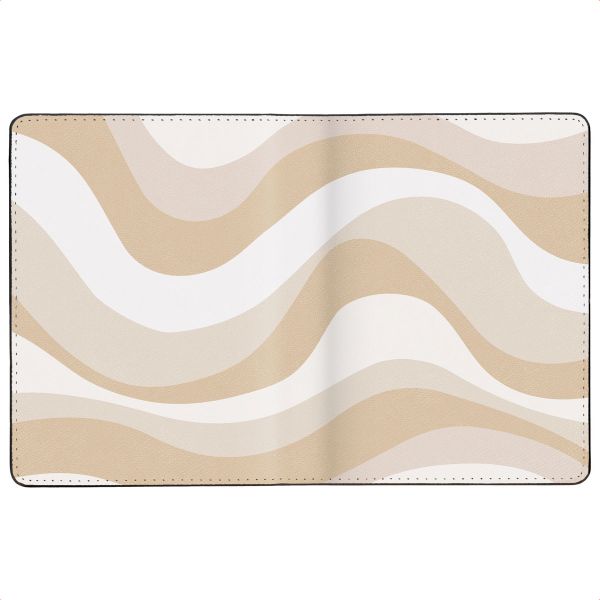 Selencia Étui passeport - Protège-Passeport en similicuir - Desert Waves Beige