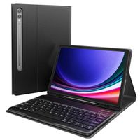 Accezz Étui de tablette Bluetooth Clavier Samsung Galaxy Tab S10 Plus / Tab S9 FE Plus / Tab S9 Plus - QWERTY / NL - Noir