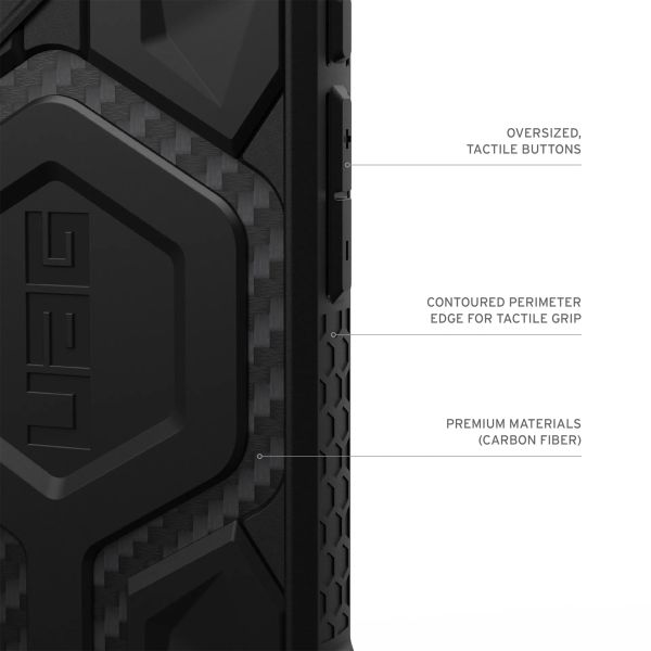 UAG Coque arrière Monarch Pro Apple iPhone 16 - Carbon Fiber