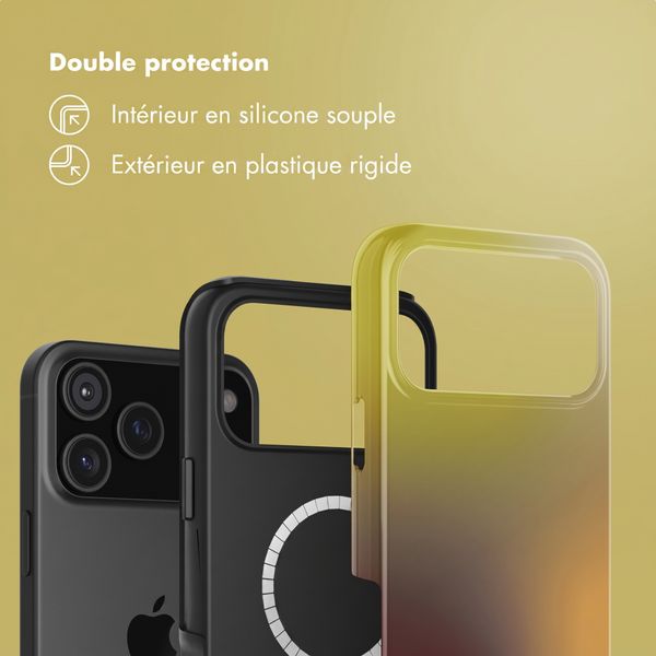 Selencia Coque arrière Vivid avec MagSafe Apple iPhone 18 Pro Max / 17 Pro Max - Gradient Olive Dust