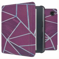 imoshion Design Slim Hard Sleepcover avec support Kobo Libra Colour - Bordeaux Graphic