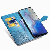 Etui de télephone portefeuille Mandala Samsung Galaxy S20 - Turquoise