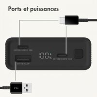 imoshion Ultra Series Aluminium Batterie externe 20.000 mAh - Charge rapide jusqu'à 33 watts - Black