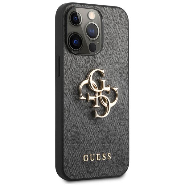 Guess Coque 4G Metal Logo Backcover Apple iPhone 13 Pro Max - Gris