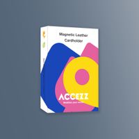 Accezz Portefeuille en cuir magnétique avec support - Compatible avec Apple Find My - Nightfall Blue