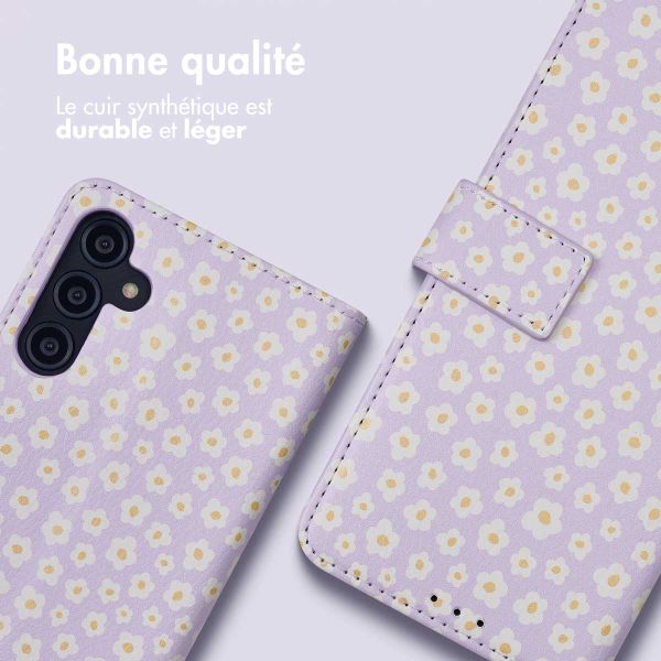 imoshion Étui de télephone portefeuille Design Samsung Galaxy A14 (5G/4G) - White Daisy