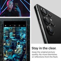Spigen Optik Pro EZ Fit Lens Protector - Protection d'objectif de caméra (lot de 2) Samsung Galaxy S23 Ultra - Noir