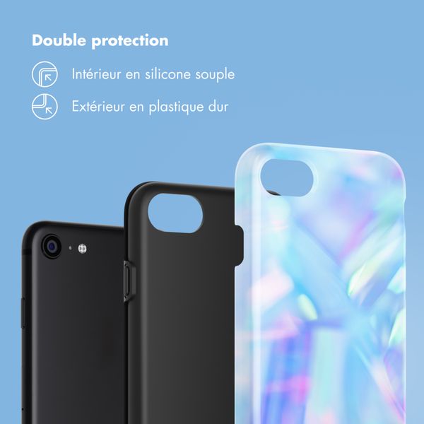 Selencia Coque arrière Vivid Apple iPhone SE (2022 / 2020) / 8 / 7 - Holographic Blue Dream