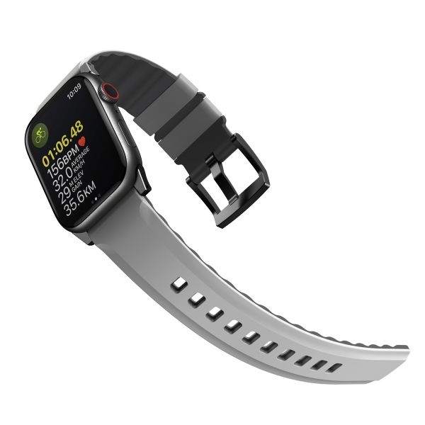 Uniq Bracelet Linus AiroSoft™ en silicone Apple Watch | 38/40/41/42 mm - Chalk Grey
