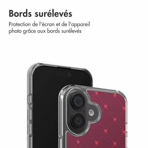 imoshion Coque Design Apple iPhone 16 - Crush Check Coral Dust