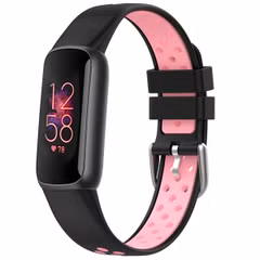 imoshion Bracelet sport silicone Fitbit Luxe - Noir & Rose