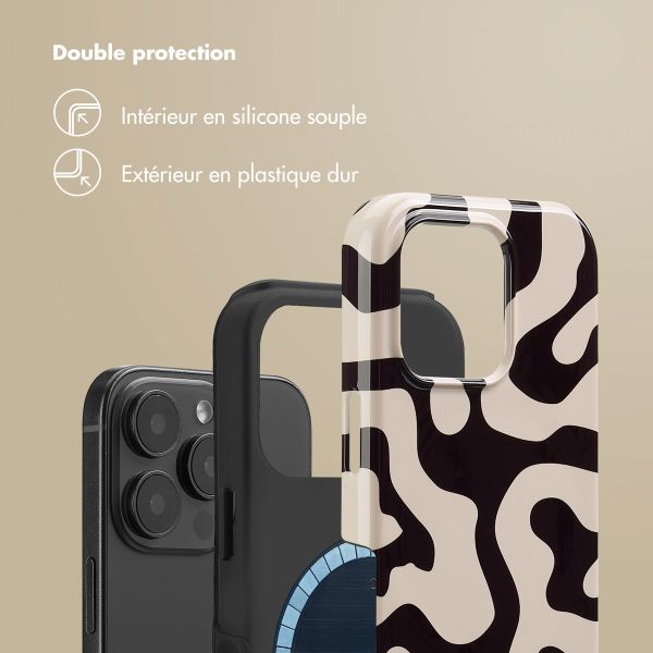 Selencia Coque arrière Vivid avec MagSafe Apple iPhone 16 Pro - Art Wave Black