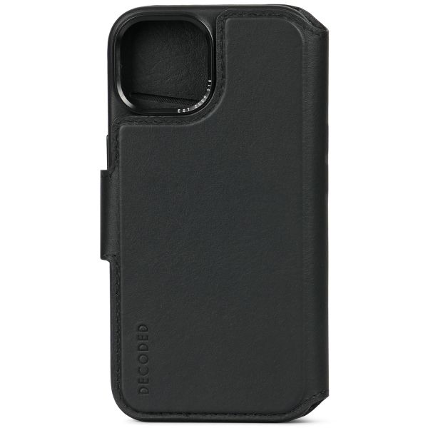 Decoded Portefeuille détachable 2 en 1 en cuir Apple iPhone 15 - Noir