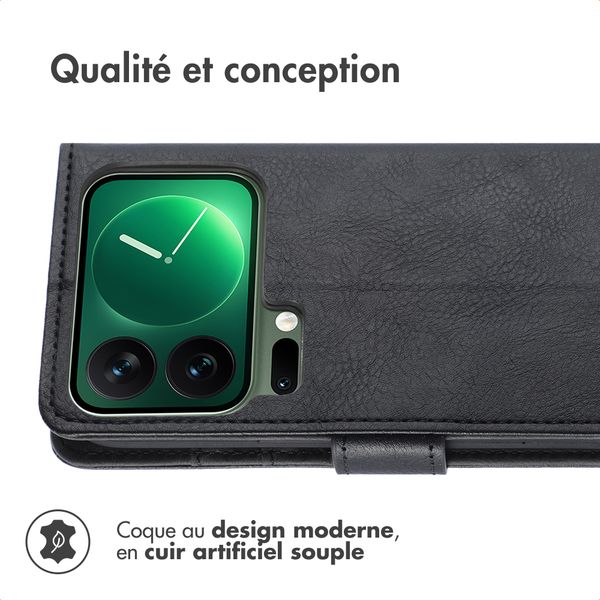 imoshion Étui de télephone portefeuille de luxe Xiaomi 17 Pro Max - Noir