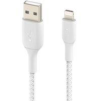 Belkin Câble Lightning vers USB-A tressé BoostCharge Pro - 3 mètres - Blanc