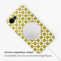 Selencia Coque arrière Vivid avec MagSafe Apple iPhone 17e / 16e - Check This Olive