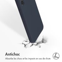 Accezz Coque Liquid Silicone Samsung Galaxy S23 Plus - Bleu foncé