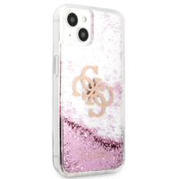 Guess Coque 4G Logo Liquid Glitter Apple iPhone 13 Mini - Rose