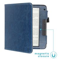imoshion Étui de liseuse portefeuille en cuir végan Tolino Vision 6 - Bleu foncé
