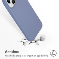 Accezz Coque Liquid Silicone avec MagSafe Apple iPhone 15 Plus - Lavender Gray