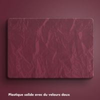 Selencia Coque en velours Apple MacBook Air 13 pouces (2018-2020) - Rouge foncé