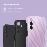 Selencia Coque arrière Vivid Samsung Galaxy A15 (5G/4G) - Zebra Light Pink Lilac