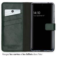 Selencia Étui portefeuille en cuir véritable Samsung Galaxy A52(s) (5G/4G) - Vert