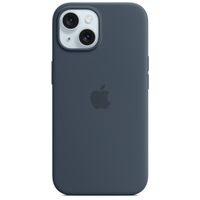 Apple Coque en silicone MagSafe Apple iPhone 15 - Storm Blue