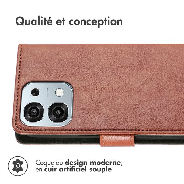imoshion Étui de télephone portefeuille de luxe Oppo A6 Pro (5G) - Marron