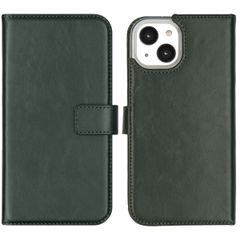 Selencia Étui portefeuille en cuir véritable Apple iPhone 14 - Vert