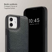 Selencia Coque de télephone Nova avec cordon et porte-cartes Apple iPhone 12 (Pro) - Noir