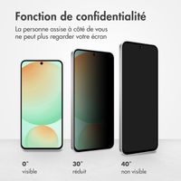 Accezz Protection d'écran en verre trempé Privacy Samsung Galaxy S24 FE / A36 / A37 / A56