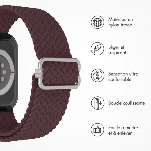 imoshion Bracelet nylon tissé Apple Watch | 38/40/41/42 mm - Burgundy