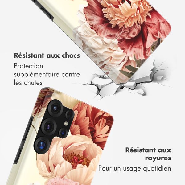 Selencia Coque arrière Vivid avec MagSafe Samsung Galaxy S25 Ultra - Vintage Peony