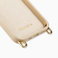 Selencia Coque arrière Rivièra avec MagSafe avec crochets amovibles Apple iPhone 14 / 13 - Milky Latte