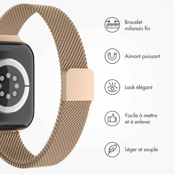 imoshion Bracelet slim Milanese Apple Watch | 38/40/41/42 mm - Rose Doré