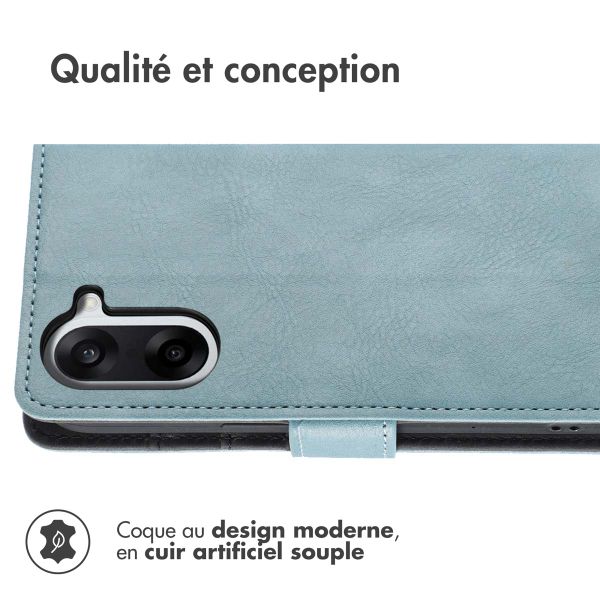 imoshion Étui de télephone portefeuille de luxe OnePlus Nord CE5 - Bleu clair