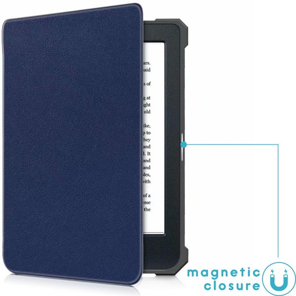 imoshion Étui de liseuse portefeuille Slim Soft Kobo Nia - Bleu foncé