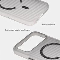Accezz Coque arrière Lite avec MagSafe | Fluted | Apple iPhone 18 Pro / 17 Pro - Gris