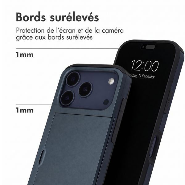 imoshion Coque arrière avec porte-cartes Apple iPhone 18 Pro / 17 Pro - Bleu foncé
