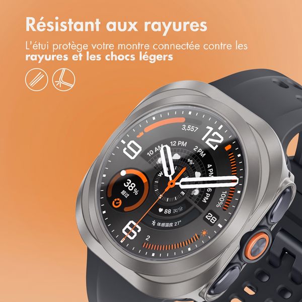 imoshion Coque rigide à couverture complète Samsung Galaxy Watch Ultra 2 (2026) - Titanium Gray