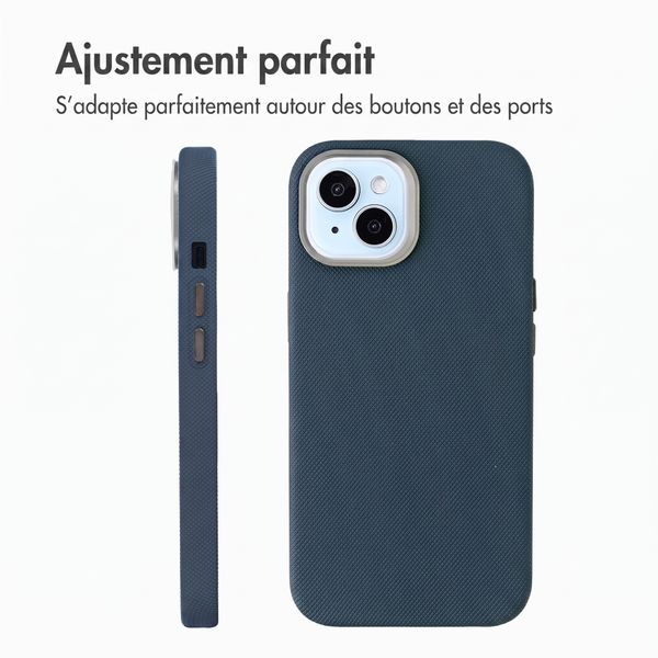 Accezz Coque arrière Mesh avec MagSafe Apple iPhone 15 - Bleu foncé