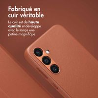 Accezz Étui de télephone portefeuille en cuir 2-en-1 avec MagSafe Samsung Galaxy S24 Plus - Sienna Brown