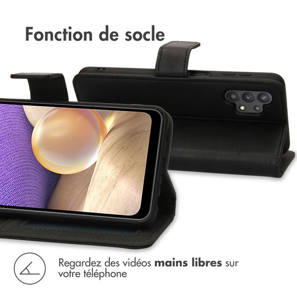 imoshion Étui de télephone portefeuille de luxe Samsung Galaxy A32 (5G) - Noir