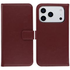Selencia Étui portefeuille en cuir véritable Apple iPhone 17 Pro - Burgundy