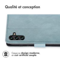 imoshion Étui de télephone portefeuille de luxe Samsung Galaxy A13 (5G) / A04s - Bleu clair