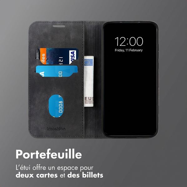 imoshion Étui de téléphone portefeuille Slim Honor 600 Lite - Noir