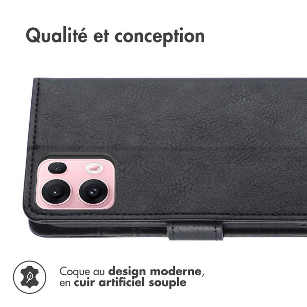 imoshion Étui de télephone portefeuille de luxe Oppo Reno 13 Pro - Noir