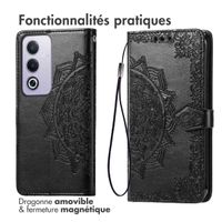 imoshion Etui de télephone Mandala Oppo A40 (4G) / Oppo A40M (4G) / Oppo A60 (5G) - Noir